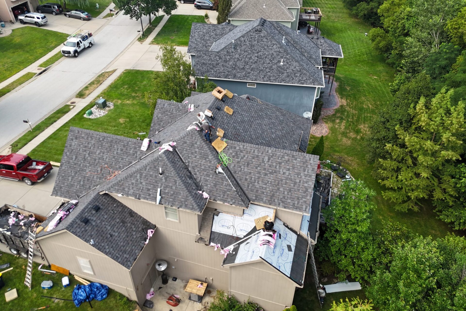 Luxury Home Full Re-Roof (Aerial Progression)